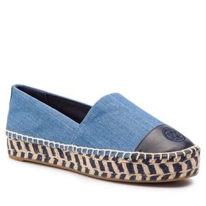 Tori Burch Blue Espadrilles Size 10